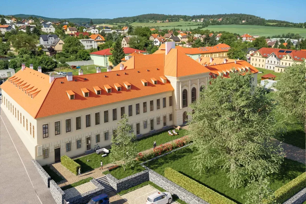 Moderní bydlení na zámku - Zámecké zahrady Jince